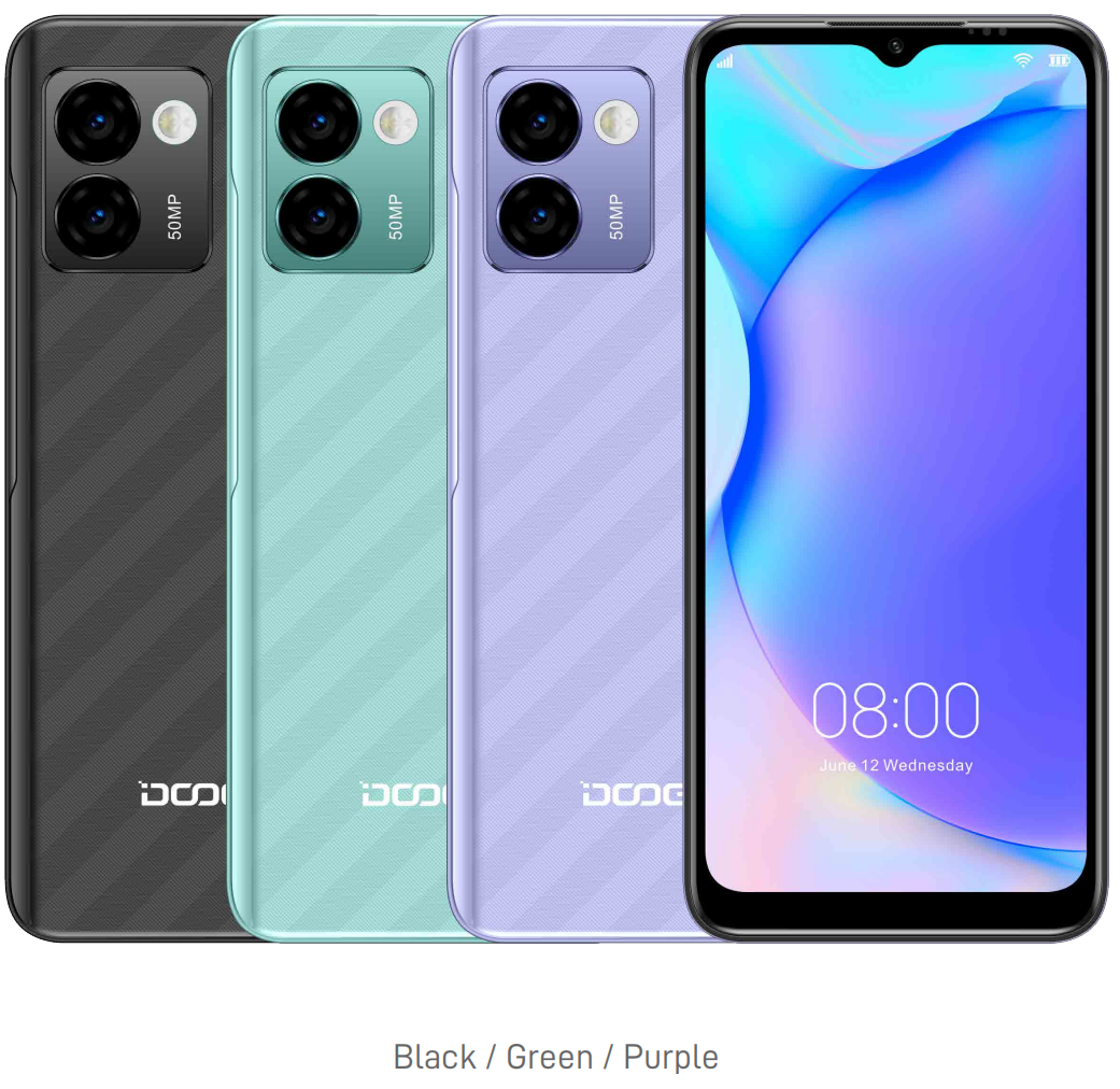 DOOGEE N50 Pro Android Phone, 4200 mAh Battery Smartphone, 20GB RAM+256GB  ROM, Android 13, 50MP AI Camera, 6.52 inch HD+, 4G OTG/GPS/Face ID
